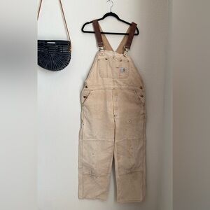 Carhartt Tan Duck Bib Overalls